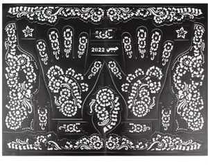 Professional Food Temporary Arabic Design De Por Atacado Pakistan Mehndi <strong>Henna</strong> <strong>Tattoo</strong> Stencil Sticker <strong>Kit</strong> - Product Image 5