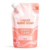 Pochette Doypack avec bec verseur en feuille d'aluminium pour recharge de savon liquide pour les mains