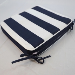 Diseño moderno azul marino y raya blanca reciclar impermeable antipolvo ácaros asiento cojín relajación silla cojín para uso - Product Image 3