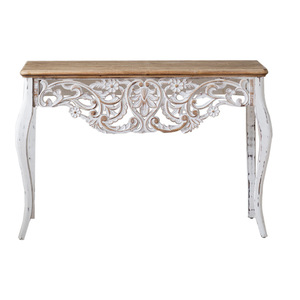 Mesa Consola Tallada de Estilo Americano con Tapa de Madera, Decoración Hecha a Mano para Entrada, Diseño Retro - Product Image 5