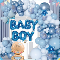 Accessoires de décoration pour fête d'anniversaire garçon fille bébé rose blanc bleu ballons en latex de couleur kit de guirlande arche