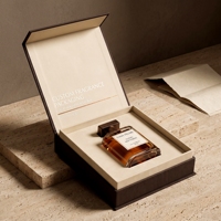 Boîte à parfum rigide de luxe personnalisée, style livre blanc magnétique, doublure en éponge haut de gamme réutilisable pour cosmétique, flacon unique