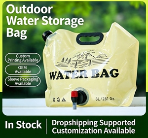 Sac à eau de camping extérieur personnalisable, pliable, portable, capacité de 1L à 10L, réutilisable avec valve pour le stockage de bière et de jus - Product Image 6