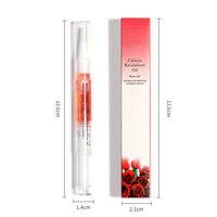 Stylo d'huile pour cuticules personnalisé avec logo, parfum multi-fruits, anti-fissures, nourrissant, réparateur d'ongles, hydratant, revitalisant pour cuticules, coffret cadeau