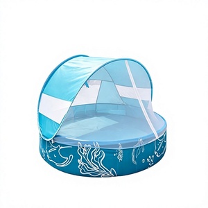 <span class=keywords><strong>Piscine</strong></span> gonflable de jardin avec auvent pare-soleil, <span class=keywords><strong>piscine</strong></span> gonflable hors sol portable <span class=keywords><strong>pour</strong></span> utilisation en extérieur - Product Image 1
