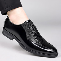 QLFashion hommes chaussures été nouveau motif Alligator britannique rétro affaires robe réel marié mariage