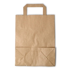 Sacs en papier kraft épais et robustes pour le recyclage, utilisation quotidienne, 22x10x28cm, sacs de courses pour la vente au détail - Product Image 2