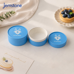 Boîte d'emballage cylindrique en carton alimentaire personnalisée avec logo, biodégradable, certifiée FSC, pour gâteau basque, tube en papier - Product Image 5