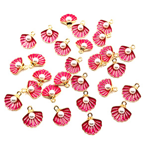 Pearl <b>Shell</b> Charms Alloy Pendants Bezel Setting For Jewelry Making DIY Accessories Unisex Everyday Wear - Product Image 3
