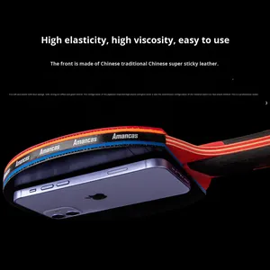 <span class=keywords><strong>Raquette</strong></span> de tennis de table professionnelle 9 <span class=keywords><strong>8</strong></span> 6 5 étoiles, horizontale et verticale, en carbone véritable, double face, caoutchouc à picots adhésif de haute qualité - Product Image 1