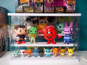 Soporte de vitrina acrílica, 2 estantes de escalera, protección transparente a prueba de polvo para coleccionables, figuritas en miniatura - Product Image 2