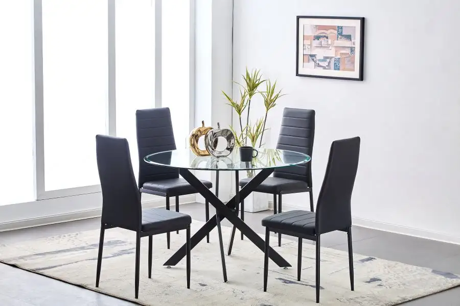 Online Goedkoop Modern Huismeubilair Klassiek Design Eetkamer Sets Tafel En Stoelen Kleine Eettafel Sets