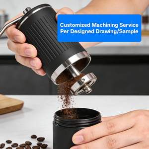 บริการเครื่องบดกาแฟแบบพกพา CNC ผลิตตามสั่งจากโรงงาน บริการ OEM เครื่องบดกาแฟแบบเฟรนช์เพรส ทำจากสแตนเลส ใช้มือบดเมล็ดกาแฟ - Product Image 2