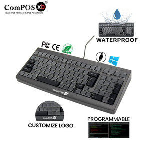 Nouveau <span class=keywords><strong>clavier</strong></span> KB101 à touches régulières avec lecteur de carte magnétique intégré, claviers programmables - Product Image 1