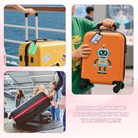 Étiquettes à bagages de luxe IDEA GIFT, logo personnalisé, étiquette à bagages en silicone personnalisée, étiquette à bagages en PVC de dessin animé, accessoires de voyage