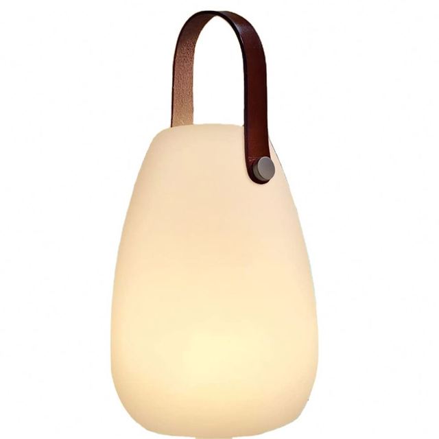 Modern Portable Rechargeable RGB LED Cylinder Lantern Table Lamp Waterproof PE for Indoor/Outdoor Use Plastic Body for Hotels