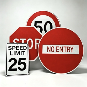 Panneaux de signalisation routière en aluminium personnalisés, panneaux de sécurité routière, haute visibilité, réfléchissants, panneaux d'arrêt, limitation de vitesse 25 km/h, panneaux d'avertissement, panneaux d'interdiction d'accès - Product Image 1