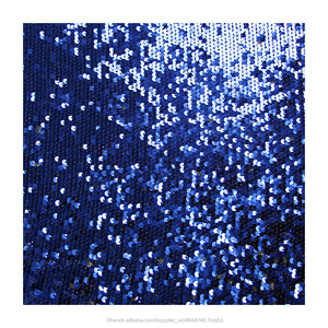 De grandes quantités de sur mesure double bleu navi bleu dentelle sequin tissu extensible - Product Image 1