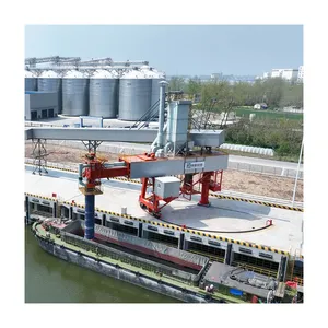 Professional Efficient Dry Bulk Cargo Material Handling Grain Arc Track Type Ship Loader With Continuous Belt Conveyor