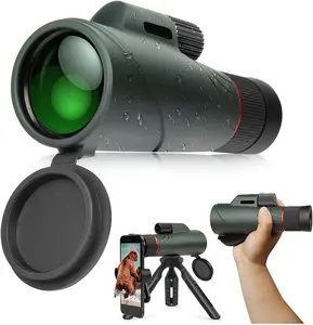 SUNCORE — télescope monoculaire 10-20x50, prisme BAK4, haute puissance, pour adultes et enfants, avec adaptateur trépied, iPhone