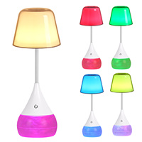 Gradateur tactile lumière froide de luxe luminosité base liquide pailletée RVB décoration enfant hôtel lampe de bureau LED en forme de parapluie RVB