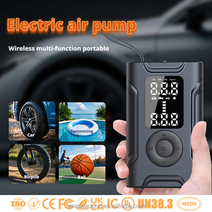 Pompe à air portable de haute qualité 12V 150Psi avec moniteur de pression des pneus, matériau ABS, jauge numérique, compresseur d'air, batterie externe pour pneus - Product Image 6