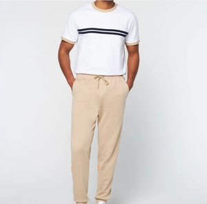 Survêtements d'entraînement personnalisés avec logo OEM, pantalons de sport, pantalons de jogging surdimensionnés à rayures, pantalons de jogging évasés pour hommes - Product Image 1