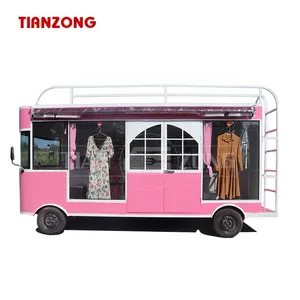 TIANZONG J112 Electric clothes mobile food truck garment food trailer ice cream food cart stand for sales