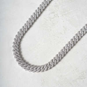 Collar de Cadena Cubana de 12mm, Aleación, Unisex, Cierre ICE, Joyería de Moda para Fiestas, Venta al por Mayor, Estilo Hip Hop de Lujo - Product Image 4