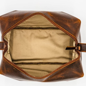 Wholesale Leather <b>Wash</b> <b>Bag</b> with Customized Embossed Design Premium <b>Travel</b> Toiletry Organizer Zipper Storage Pouch Custom Logo - Product Image 2