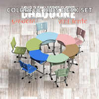 Ensemble chaise et bureau en forme de C de haute qualité avec porte-stylo, mobilier confortable pour lycéens, idéal pour appartement
