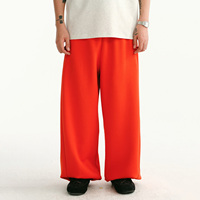 Pantalon de jogging ample pour homme avec logo personnalisé, couleur unie, taille élastique, style streetwear