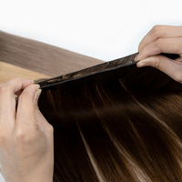 Extensions de cheveux Genius Weft à double trame volume russe, qualité de luxe pour salon, couleur mèches, double tirage Genius Weft