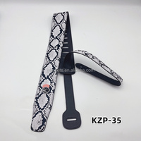 Sangle de guitare bandoulière en cuir PU de haute qualité KZP-35, gaufrée, durable et robuste pour basses et instruments de musique
