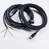 Conector de Cableado Personalizado de 5 Metros de Longitud, Conector M12 Impermeable Macho-Hembra de 4, 5, 6, 7 y 8 Pines, Ensamblaje de Cable de Extensión
