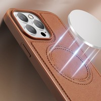 Housse de protection de téléphone en cuir PU design de luxe pour iPhone 13 pro 14 15 16 plus étui de téléphone antichoc à charge sans fil