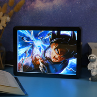 Boîte à lumière anime personnalisée Dragon Balls, figurine Saiyan Goku, lampe de nuit LED, lampe de table, décoration de bureau, cadeaux d'anniversaire pour les fans d'anime