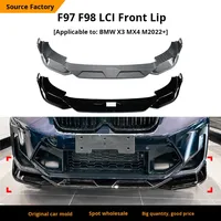 Alerón Delantero, Divisor de Parachoques, Kit de Carrocería para BMW X3M F97 X4M F98 LCI 2022+, ABS, Acabado Pulido, Mejora Exterior del Parachoques