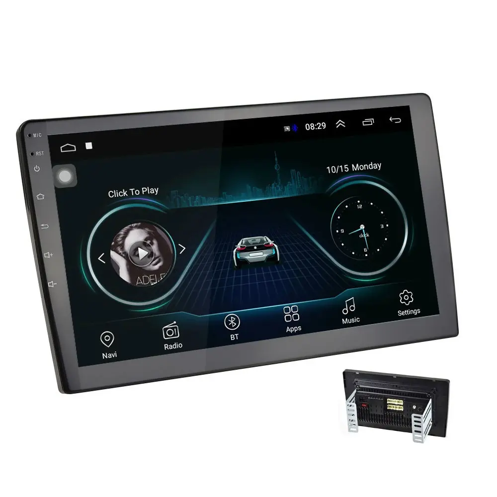 Radio con GPS para coche, reproductor Multimedia con Android 9,1, WIFI, Mirror Link, 10,1, estéreo, universal