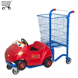Chariot de supermarché coloré pour enfants, chariot de voiture jouet pour supermarché