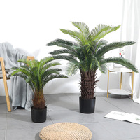 SAISON Réel À la Recherche En Plastique Bonsaï Arbre Artificiel Palmier Intérieur Extérieur Décoration Faux Plante En Pot