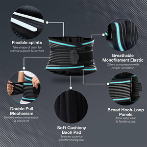 Cinturón <span class=keywords><strong>de</strong></span> Soporte Lumbar Transpirable Directo <span class=keywords><strong>de</strong></span> Fábrica, Faja Ajustable para la Espalda para <span class=keywords><strong>Hernia</strong></span> Discal, Ciática y Levantamiento <span class=keywords><strong>de</strong></span> Pesas - Product Image 2