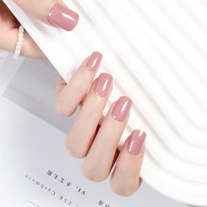 Chiodi finti di supporto adesivo all'ingrosso-24 pezzi eleganti punte per <span class=keywords><strong>unghie</strong></span> corte quadrate in colori puri, riutilizzabili e senza colla necessaria - Product Image 6