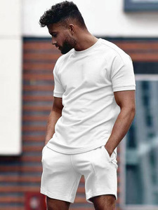 Streetwear Summer Custom Pantalones Cortos De Verano Sports Men <b>Tracksuit</b> T Shirt Shorts Set Outfits Casual Two Piece Men's Set - Product Image 3