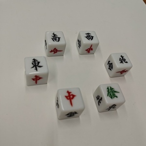 Juego de dados de dirección de viento para Mahjong - Dados acrílicos de Oriente, Sur, Oeste, Norte y Zhong <span class=keywords><strong>Fa</strong></span> para accesorios de juego de Mahjong - Product Image 4