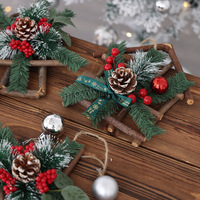 Décorations de Noël suspendues Édition Économique Style Européen Accessoires pour Arbre de Noël Étoile Maison Boule de Pin Branche