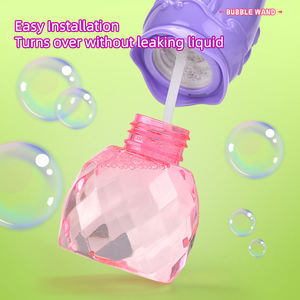 Baguette à bulles électrique automatique pour enfants, amusante pour l'été, avec fonction de lumière violette, 2 flacons de solution, nécessite 3 piles AA - Product Image 5