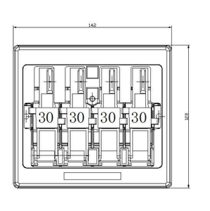 Boîte de connexion à deux/quatre pôles JUNW, base de fusible DTX88, boîte à fusibles basse tension, porte-fusible 63A avec PA6 - Product Image 5
