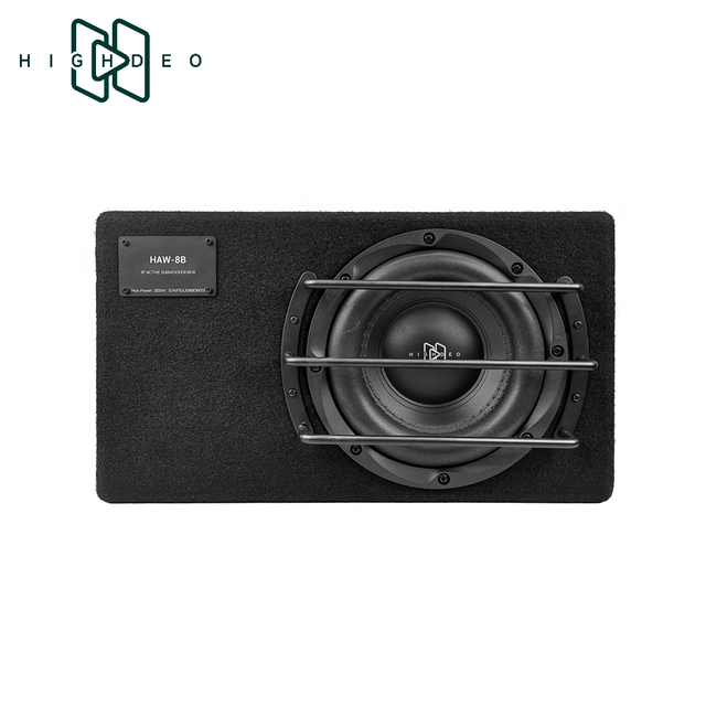 High Power 8 Inch  Active Car Woofer HAW-8B with Ported Box for Car Audio Active Subwoofer