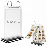 Support de menu de table avec 6 pochettes, présentoir vertical de table avec base pour photos et restaurants
